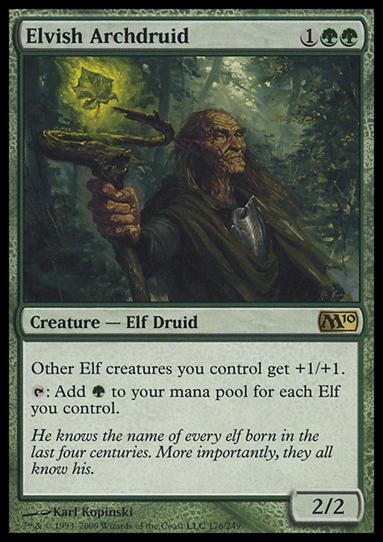 Magic the Gathering: 2010 Core Set (Base Set) card 176 Elvish Archdruid