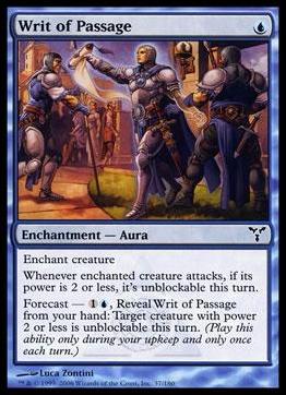 Magic the Gathering: Dissension (Base Set) card 37 Writ of Passage