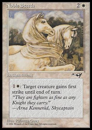 Magic the Gathering: Alliances (Base Set) card 11-B Noble Steeds