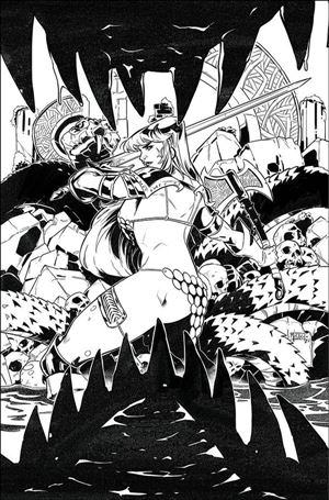 Red Sonja (2019) issue 26-J Alessandro Miracola 1:15 B&W Virgin Cover