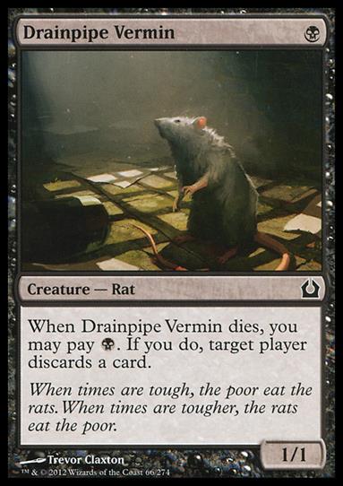 Magic the Gathering: Return to Ravnica (Base Set) card 66 Drainpipe Vermin