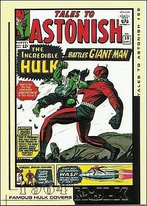 Hulk Film and Comic Cards (Famous Hulk Covers Subset) card FC07 Tales to Astonish #59 - 1964