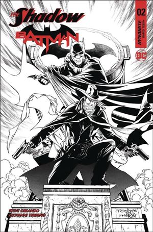 Shadow / Batman issue 2-J Tony S. Daniel 1:50 Black and White Cover