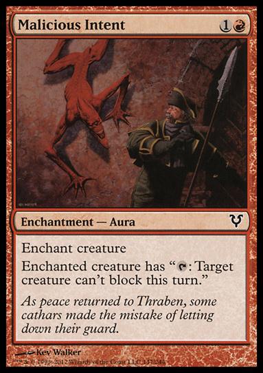 Magic the Gathering: Avacyn Restored (Base Set) card 147 Malicious Intent