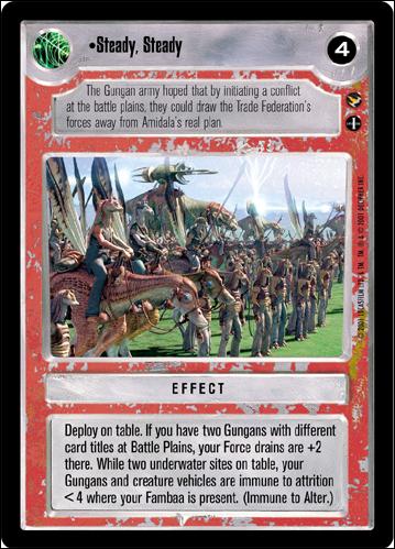 Star Wars: Theed Palace Limited (Base Set) card 99 Steady, Steady