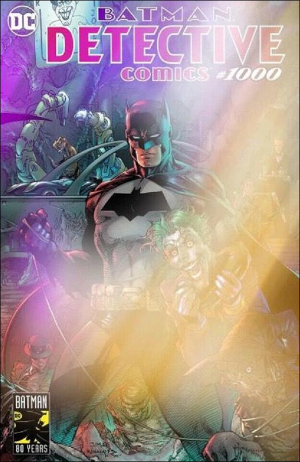 Detective Comics (1937) issue 1000-M Jim Lee Wraparound Silver Foil Convention Cover