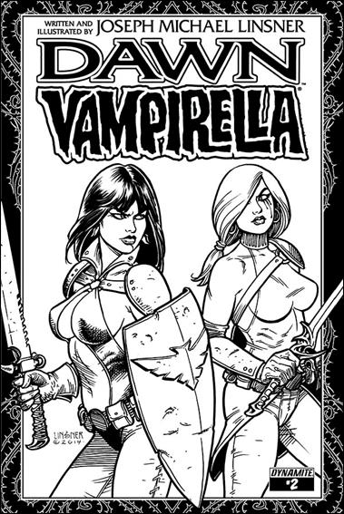 Dawn/Vampirella issue 2-D Line Art Ladies Cover