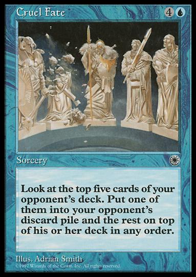 Magic the Gathering: Portal (Base Set) card 50 Cruel Fate