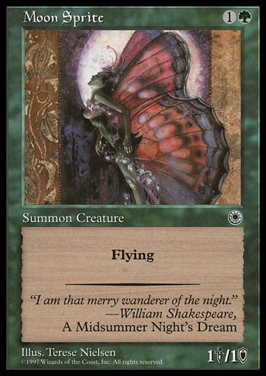 Magic the Gathering: Portal (Base Set) card 174 Moon Sprite