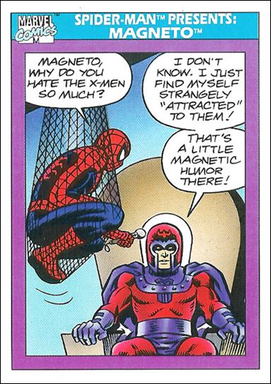 Marvel Universe: Series 1 (Base Set) card 156 Spider-Man Presents: Magneto