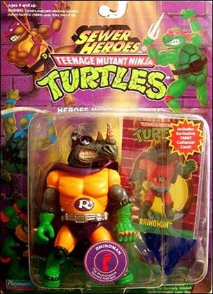 Teenage Mutant Ninja Turtles: Sewer Heroes figure 2-B Rhinoman (1994 Re-Issue)
