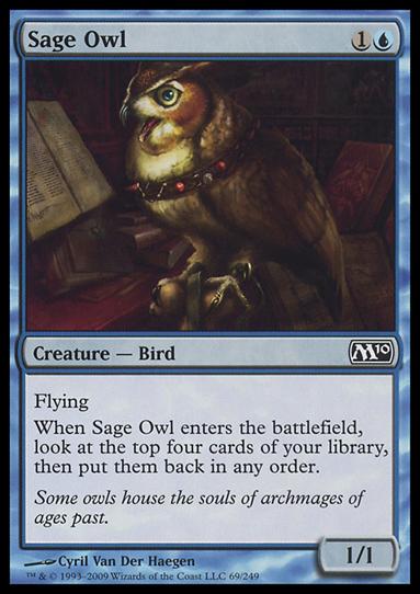 Magic the Gathering: 2010 Core Set (Base Set) card 69 Sage Owl