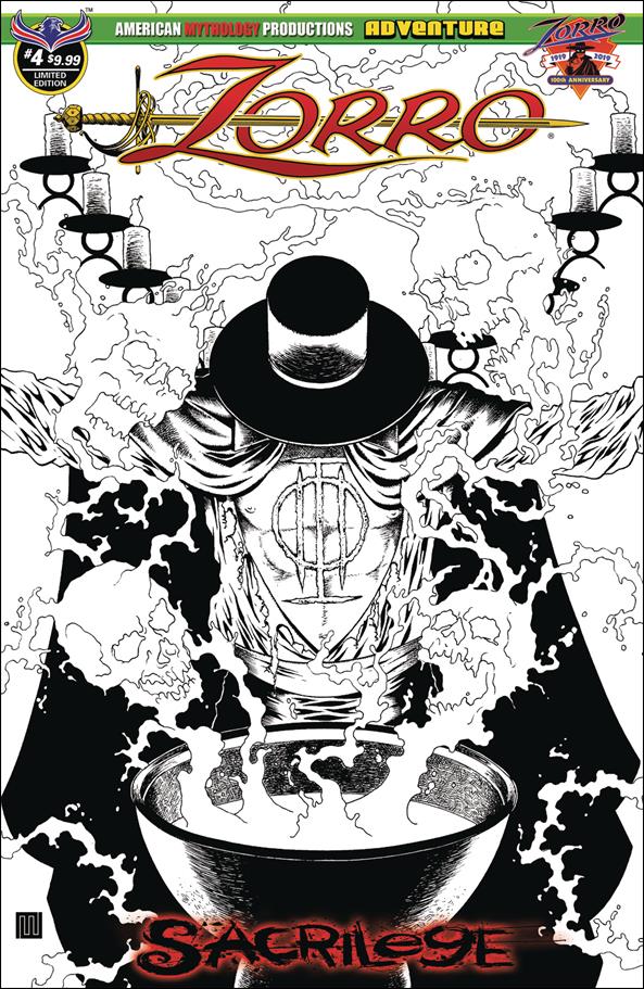 Zorro: Sacrilege issue 4-C Mike Wolfer Limited Edition B&W Cover 1/350