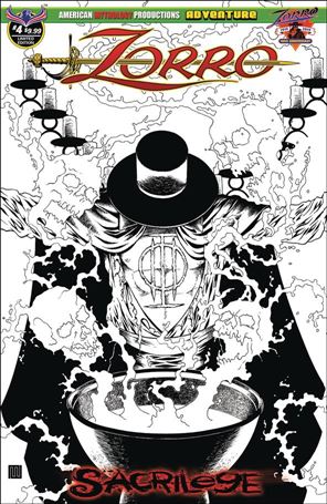 Zorro: Sacrilege issue 4-C Mike Wolfer Limited Edition B&W Cover 1/350