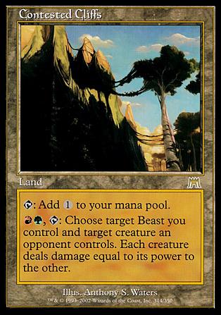 Magic the Gathering: Onslaught (Base Set) card 314 Contested Cliffs