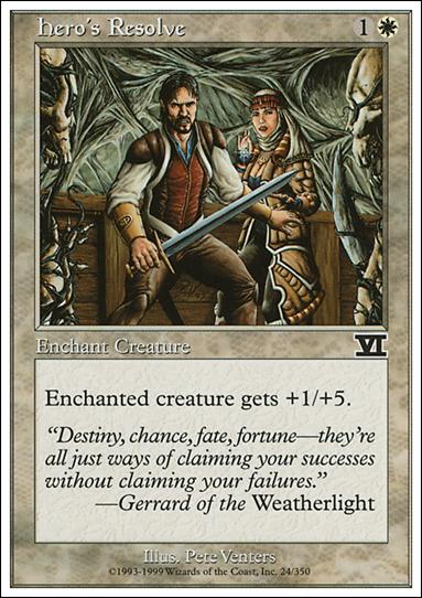 Magic the Gathering: 6th Edition (Base Set) card 24 Hero's Resolve