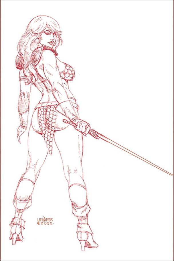 Red Sonja (2019) issue 17-P Joseph Michael Linsner 1:30 Red Line Virgin Cover