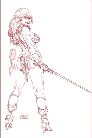 Red Sonja (2019) issue 17-P Joseph Michael Linsner 1:30 Red Line Virgin Cover