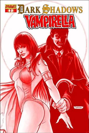 Dark Shadows / Vampirella issue 1-C 1:25 Blood Red Cover