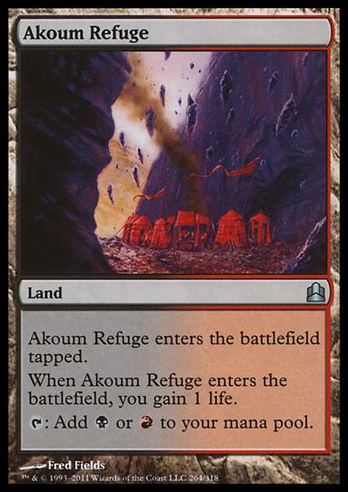 Magic the Gathering: Commander (Base Set) card 264 Akoum Refuge