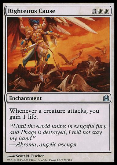 Magic the Gathering: Commander (Base Set) card 29 Righteous Cause