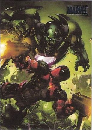 Marvel Heroes and Villains (Silver Foil Parallel Base Set) card 13 Deadpool vs Skrull
