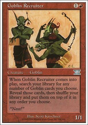 Magic the Gathering: 6th Edition (Base Set) card 186 Goblin Recruiter