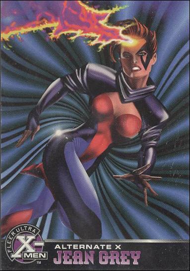 1996 Fleer Ultra X-Men All Chromium (Alternate X Embossed Subset) card 12 Jean Grey