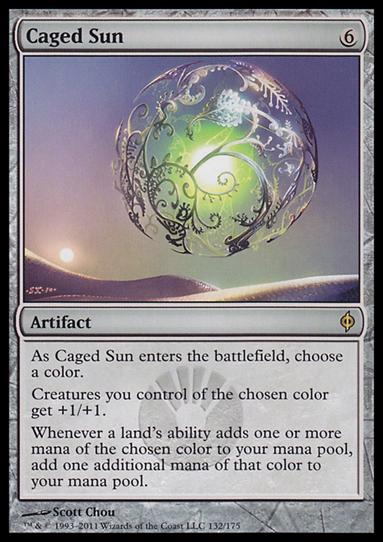 Magic the Gathering: New Phyrexia card 132 Caged Sun