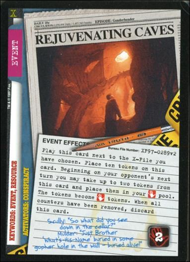 X-Files: The Truth Is Out There (Base Set) card XF97-0289v2 Rejuvenating Caves