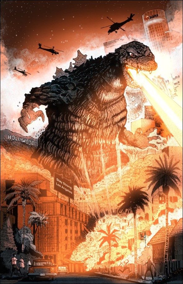 Godzilla vs. America: Los Angeles issue 1-F Retailer Exclusive Victor Irizarry Virgin Cover