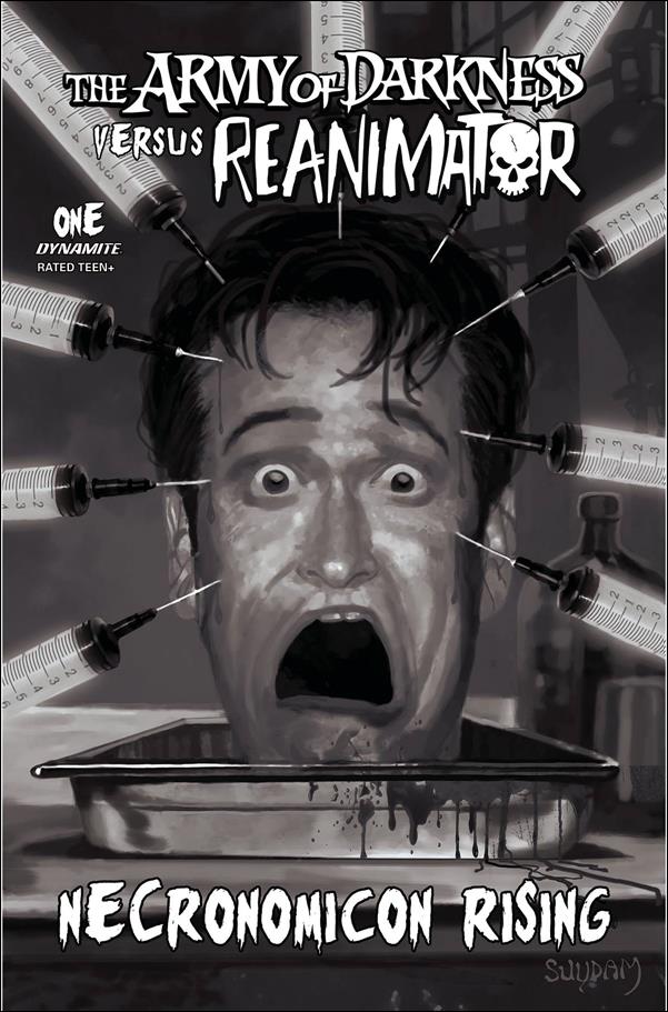 Army of Darkness vs Reanimator: Necronomicon Rising issue 1-L Arthur Suydam 1:25 Black & White Cover