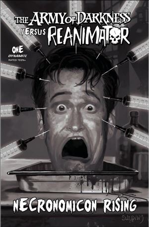 Army of Darkness vs Reanimator: Necronomicon Rising issue 1-L Arthur Suydam 1:25 Black & White Cover