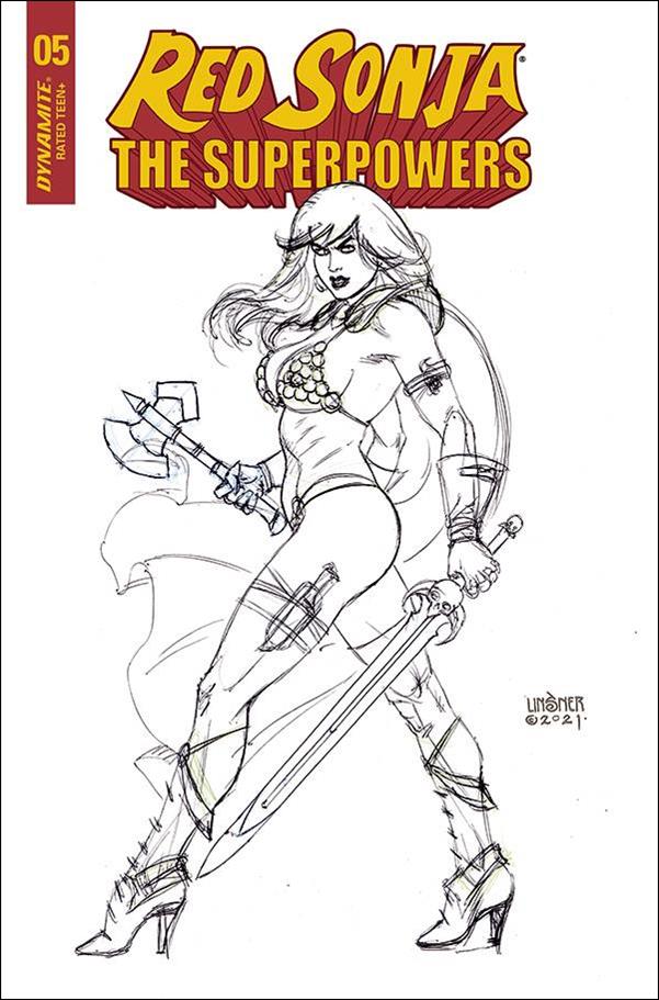 Red Sonja: The Superpowers issue 5-N Joseph Michael Linsner 1:20 Black & White Cover