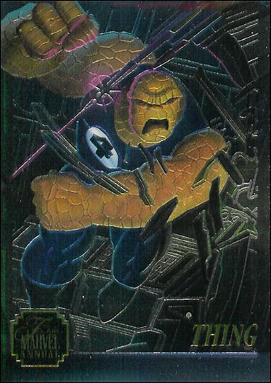 Marvel Annual Flair '95 (Chromium Subset) card 4 Thing