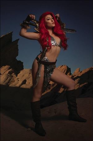 Red Sonja: The Superpowers issue 4-S 1:35 Virgin Cosplay Photo Cover