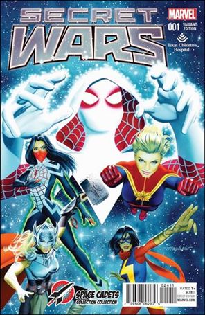 Secret Wars issue 1-SU Mike Mayhew Space Cadets Cover