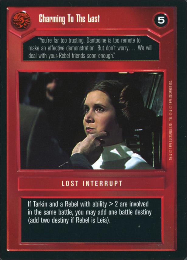 Star Wars: Premiere Limited (Base Set) card 72 Charming To the Last