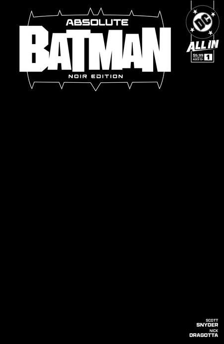 Absolute Batman: Noir Edition issue 1-B Blank Black Cover
