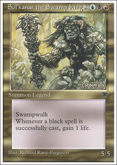 Magic the Gathering: Chronicles (Base Set) card 85 Sol'kanar the Swamp King
