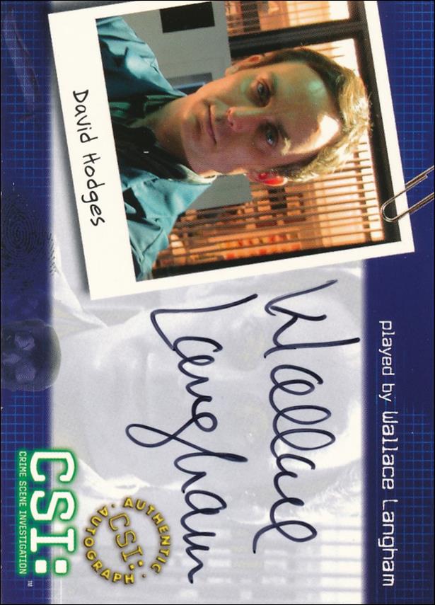 CSI: Crime Scene Investigation - Series Two (Autograph Set) card CSI-B9 David Hodges - played by Wallace Langham