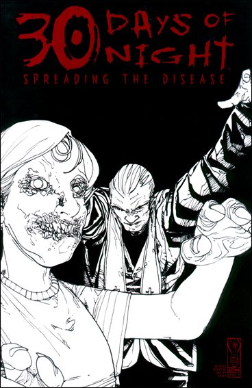 30 Days of Night: Spreading the Disease issue 2-B Black White & Red Cover