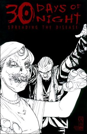 30 Days of Night: Spreading the Disease issue 2-B Black White & Red Cover