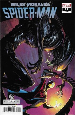 Miles Morales: Spider-Man (2018) issue 22-B Valerio Schiti Marvel vs Alien Cover