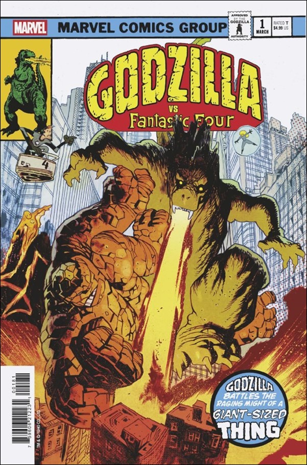 Godzilla vs. Fantastic Four 1-B by Marvel