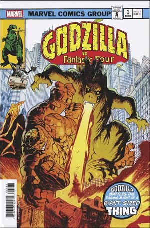 Godzilla vs. Fantastic Four issue 1-B James Harren Godzilla Homage Cover