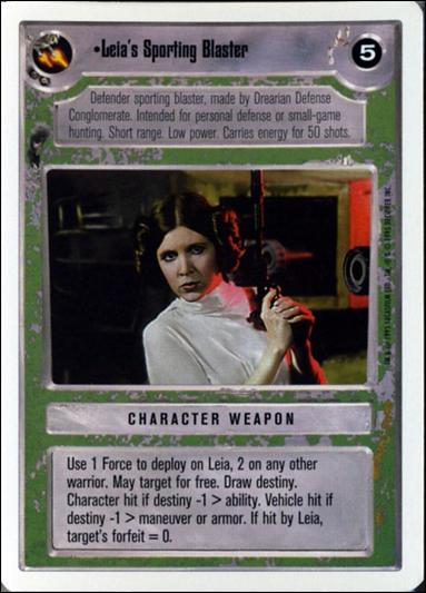 Star Wars: Premiere Unlimited (Base Set) card 321 Leia's Sporting Blaster