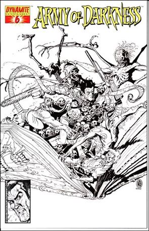 Army of Darkness (2006) issue 6-E Nick Bradshaw Black & White Cover