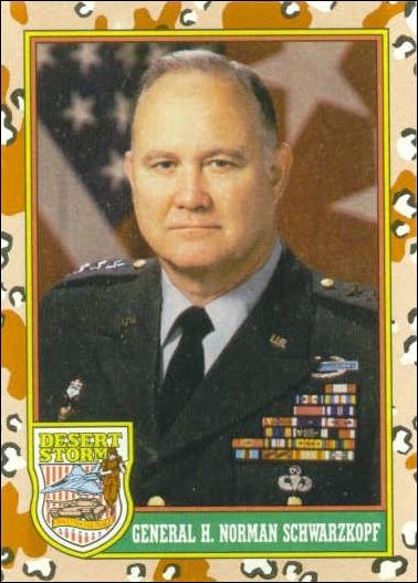 Desert Storm: Series 1 (Base Set) card 4 General H. Norman Schwarzkopf