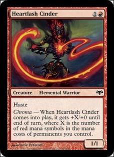 Magic the Gathering: Eventide (Base Set) card 56 Heartlash Cinder